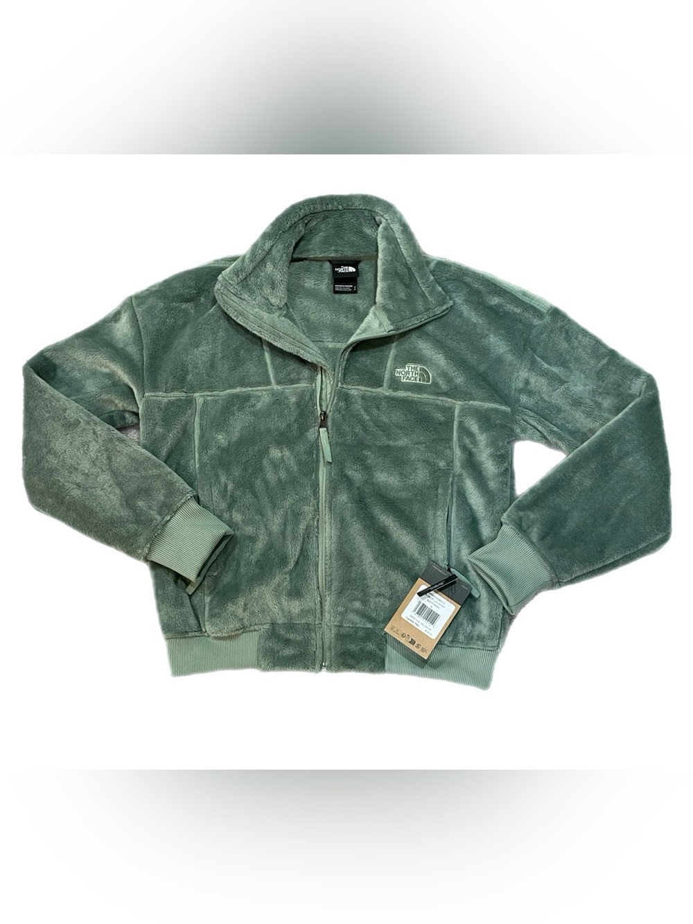 NWT The North Face Osito Lux Fleece Jacket Women’s Slate Moss Full Zip Fluffy S